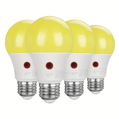 Dusk to Dawn Light Bulbs, A19 E26 Auto On Off Photocell Sensor LED Bulb 9W 60W Equivalent, 5000K Daylight / 2700K Soft White / 2000K Amber Bug Repelling, 800LM Non-Dimmable for Porch Garage Outdoor Indoor