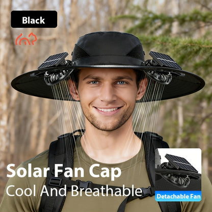 Solar Powered Dual Fan Sun Hat with USB Charging – Adjustable Strap, Breathable Mesh Design, High Airflow, Long Battery Life, Ideal for Fishing Hiking Camping Gardening Outdoor Work