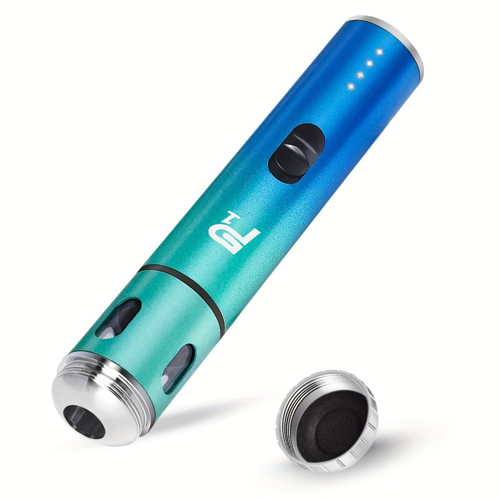 Electric Herb Grinder USB Rechargeable – Portable Spice Mill with One-Button Operation, Travel Bag, Funnel & Cleaning Brush | 4 Colors Available