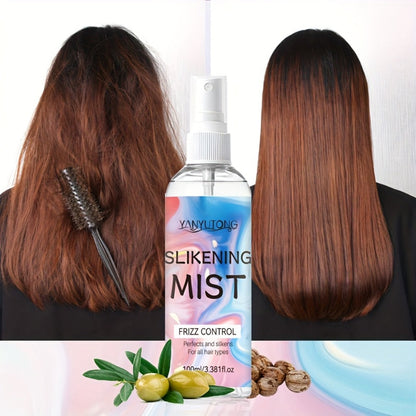 Perfumed Hair Mist Smoothing Spray 100ml — Heat Protection, Anti-Frizz, Moisturizing & Detangling Leave-In Formula | Long-Lasting Fragrance for Straight, Curly & Frizzy Hair | All Hair Types Unisex