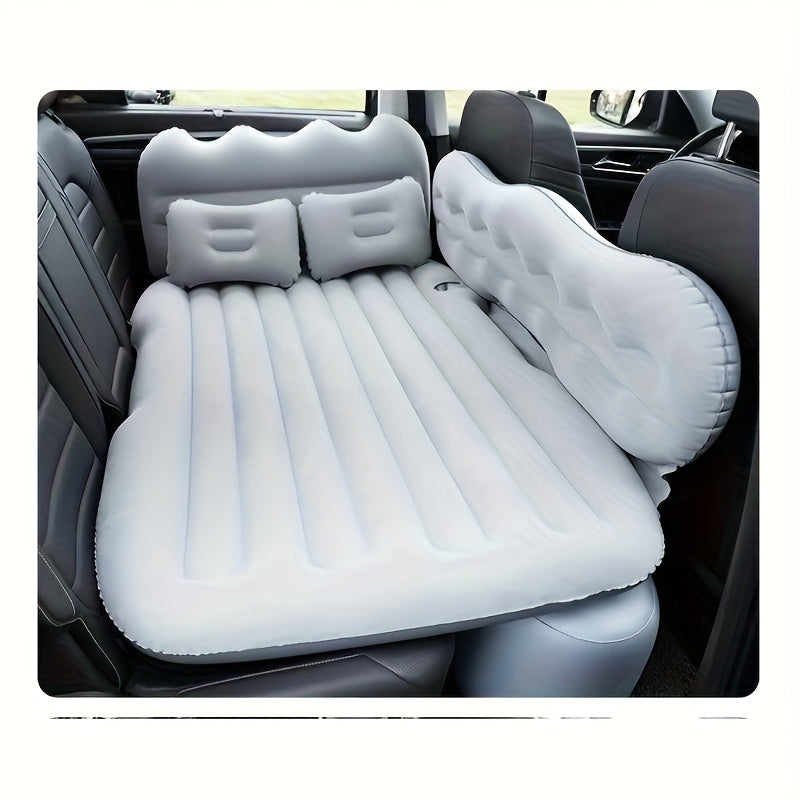 Car Inflatable Mattress SUV Back Seat Sleeping Pad Foldable Portable Travel Air Bed with Electric Pump Storage Bag Repair Kit for Camping Road Trip Outdoor Adventure Fits SUV Sedan MPV