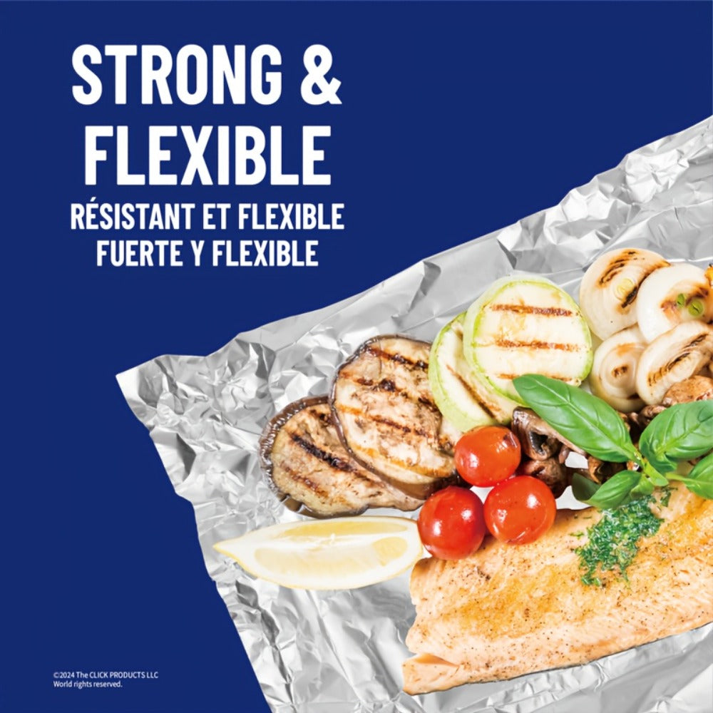 Heavy Duty Aluminum Foil Roll 12 Inch Wide Restaurant Grade – Food Safe Disposable Wrapping for Burritos, Hot Dogs & Sandwiches | Pack of 2 (300 Sq Ft) or Pack of 3 (225 Sq Ft) for Food Service & Catering