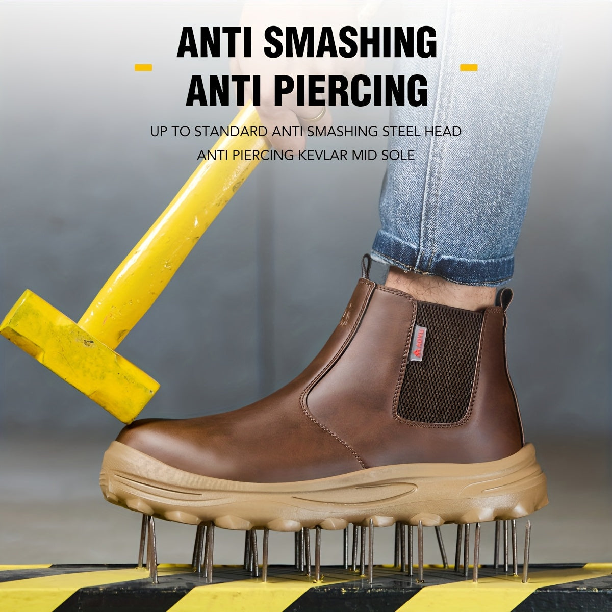 Men's Work & Safety Boots - Steel Toe Protection & Puncture Resistant 767461