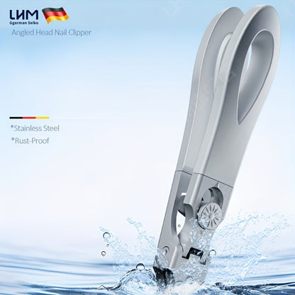 Toenail Clippers for Seniors & Thick Nails - 45° Angled Wide Jaw Stainless Steel Nail Clipper Ergonomic Pedicure Tool Ingrown Toenail Trimmer for Elderly Men Women