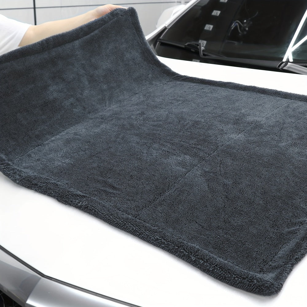 1500GSM Edgeless Car Drying Towel 24"x36" – 70/30 Twisted Loop Microfiber for Cars, Trucks & SUVs, Streak-Free