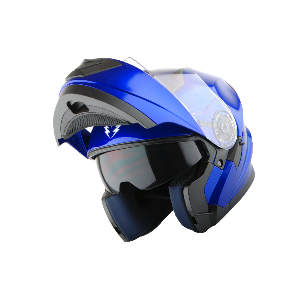 Motorcycle Modular Full Face Dual Visor Helmet Sun Shield Optional LED Tail Light: Modular901