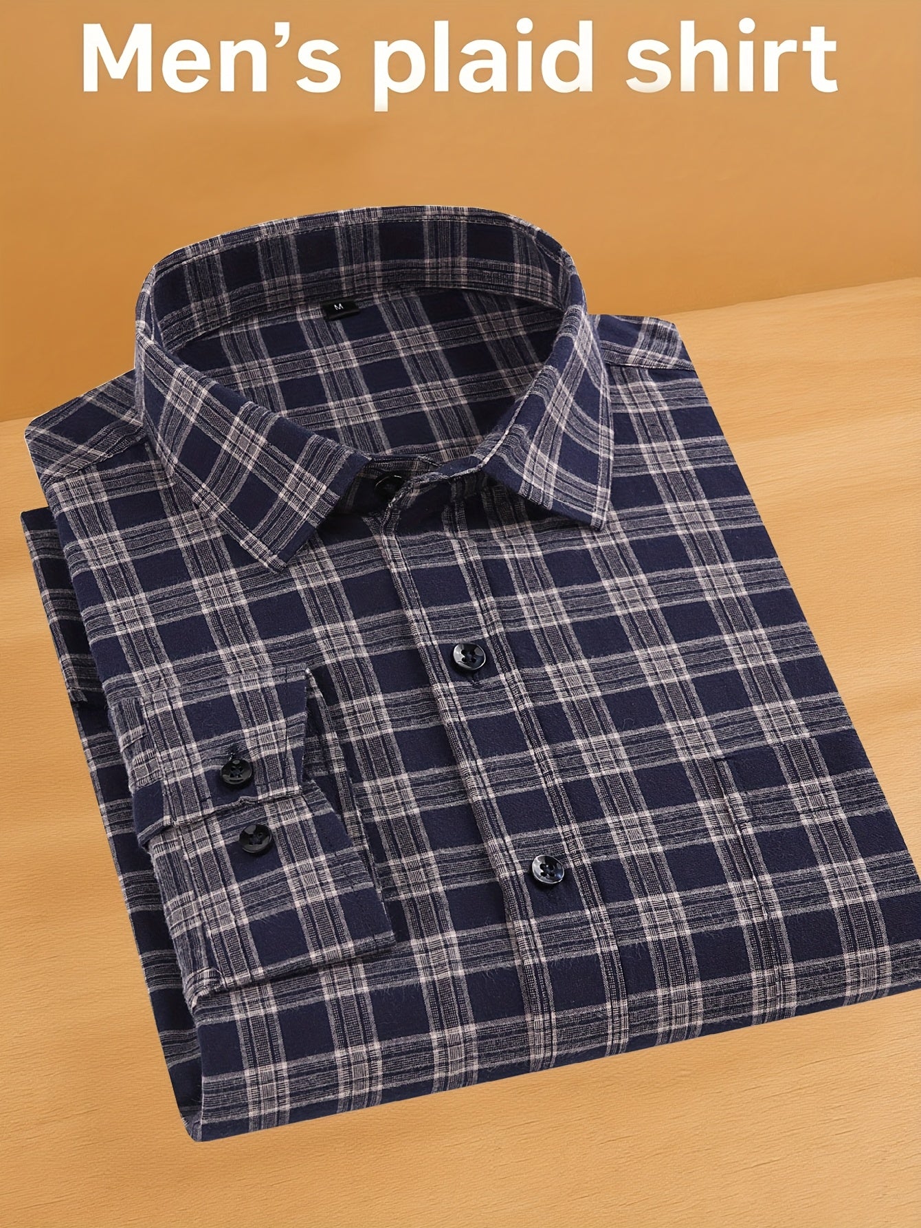 Men's Plaid Long Sleeve Casual Shirt - Easy Care