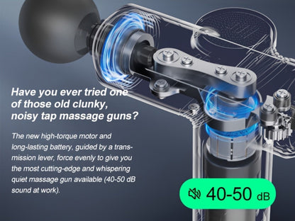 Portable Percussion Massage Gun – Ultra-Quiet Motor, 4 Massage Heads & 6 Adjustable Speeds | Handheld Deep Tissue Massager for Muscle Relaxation, Post-Workout Recovery & Full-Body Relief