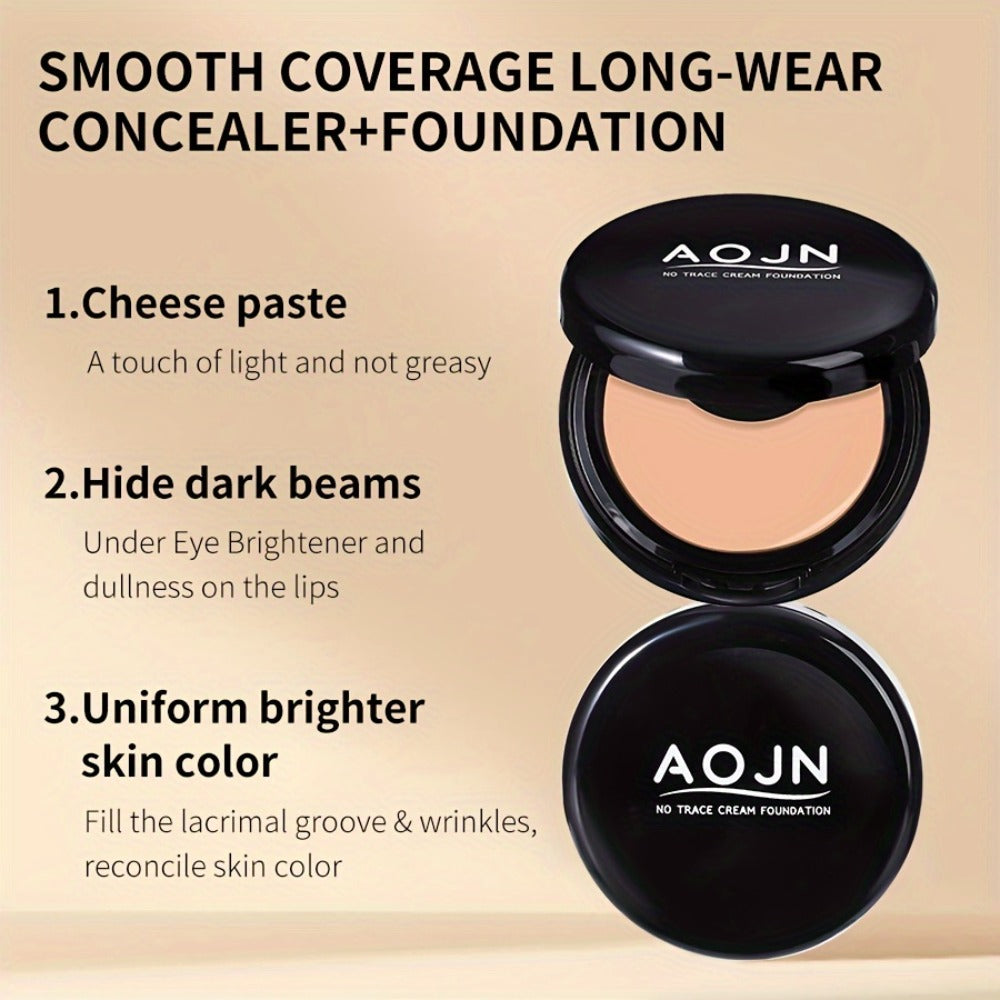 Oil Control Concealer Powder 24H Waterproof Matte Finish – Long-Lasting Natural Coverage 3 Shades All Skin Tones Buildable Face Powder for Women Light Natural Pink