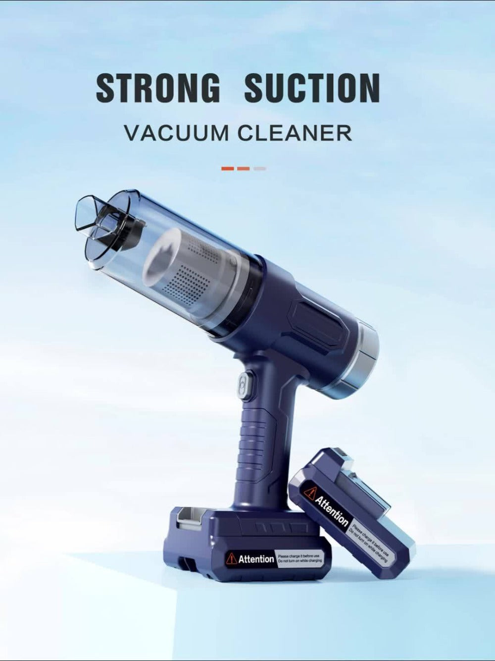 Portable Car Vacuum Cleaner 5KPA - Wireless Gap & Crevice Dust Collector, USB Rechargeable 2000mAh, One-Click Empty, Multi-Surface for Car, RV, Kitchen, Floor & Home, 6 Colors