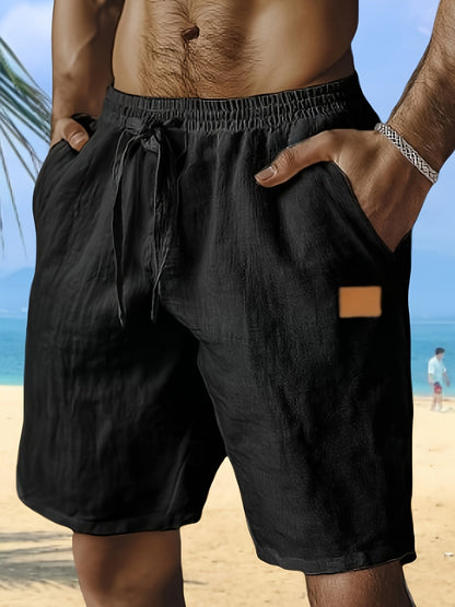 Men's Beach Shorts - Drawstring Waist With Pockets