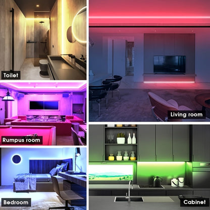 Color Changing LED Strip Lights 100FT with App Control & 44-Key Remote, 24V RGB Music Sync, Adjustable Brightness, Bedroom Kitchen Living Room Home Christmas Party Decoration with 24V Adapter Included