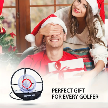 Portable Folding Golf Ball Pick Up Net – Golf Training Target Retrieval Net with Fixing Tool for Indoor & Outdoor Swing Practice, Durable Foldable Golf Chipping Net for Backyard & Driving Range