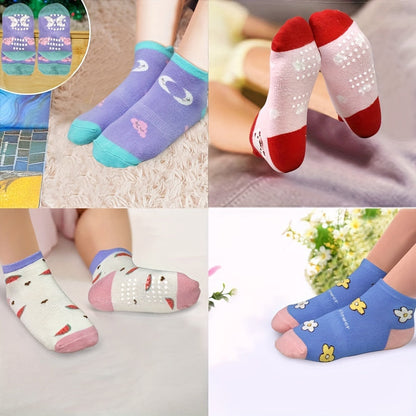 Toddler Non-Slip Walking Socks - 12-Pair Pack
