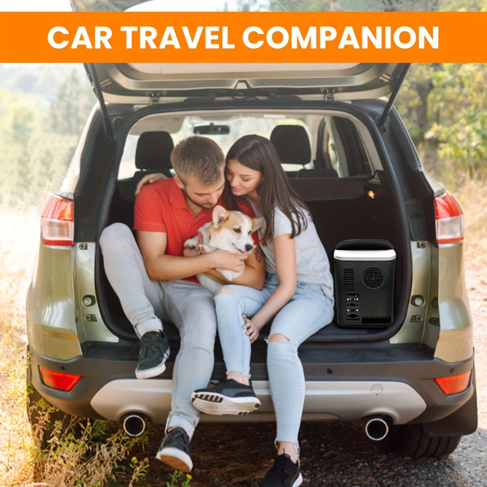 Car Mini Fridge, 3 Gallon 12V/24V DC Portable Car Refrigerator Cooler – Cools to -7°C, Fits 12x330ml Cans, Low Noise & Shockproof Design for Road Trip, RV, Camping and Outdoor Adventures