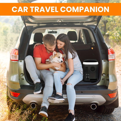Car Mini Fridge, 3 Gallon 12V/24V DC Portable Car Refrigerator Cooler – Cools to -7°C, Fits 12x330ml Cans, Low Noise & Shockproof Design for Road Trip, RV, Camping and Outdoor Adventures