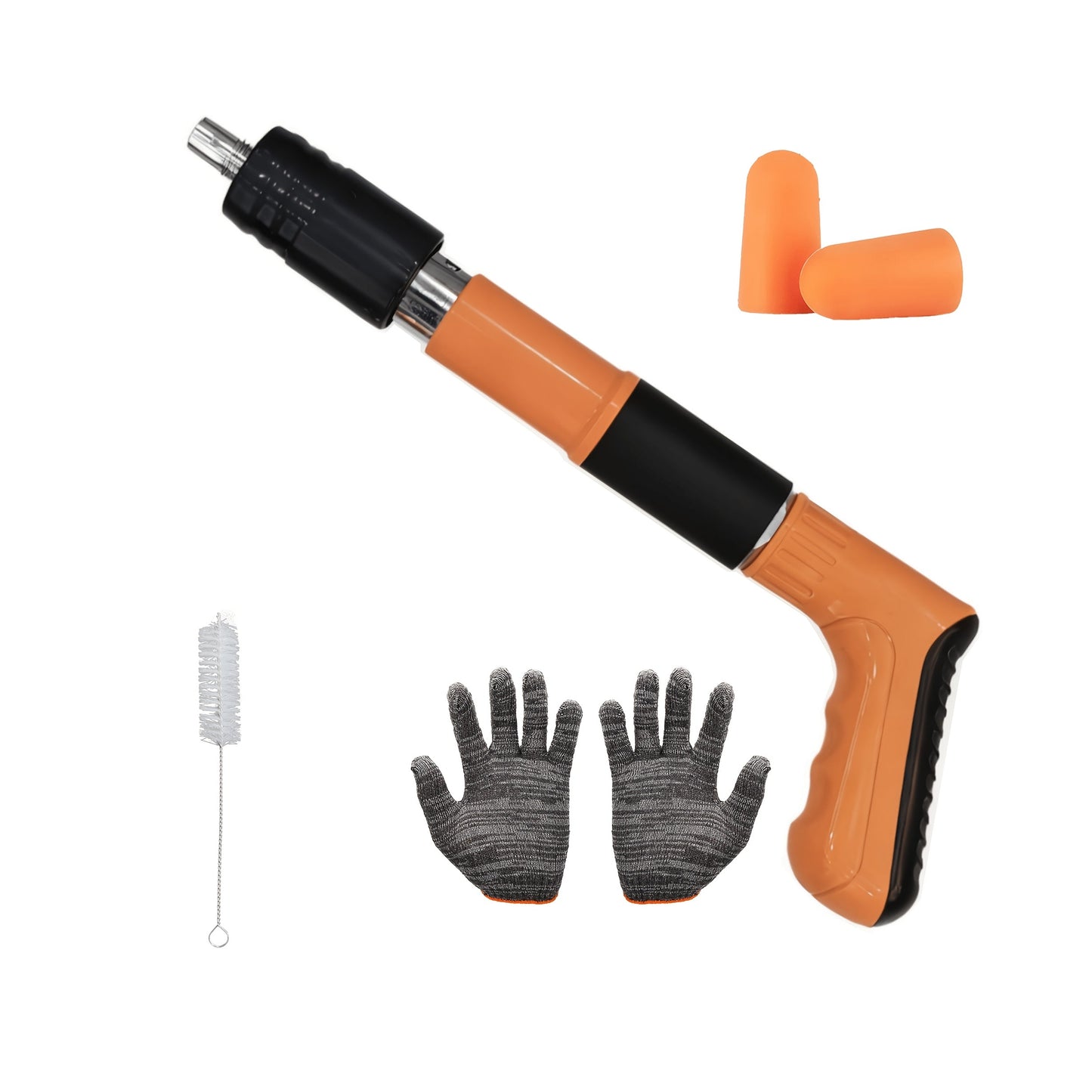 Hand Nail Gun Compact – Portable Steel Nail Driver for Cement Walls, Concrete & Wood, Mini Manual Nailer for DIY Home Repair & Household Projects, Available in Orange, Green & Yellow