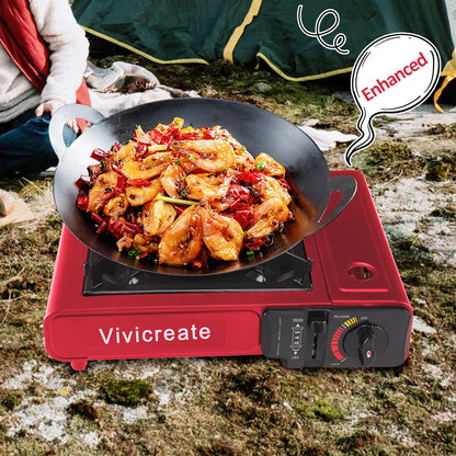 Portable Butane Camping Stove Single Burner – Compact Gas Cooker with Carrying Bag for Outdoor Cooking, Camping, Hiking, Fishing, Picnics & Korean BBQ | 2 Colors