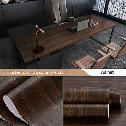 Wood Grain Floor Sticker Roll Peel & Stick Self-Adhesive Non-Slip Thickened Vinyl – Vintage DIY Flooring for Walls, Floors, Desks & Door Panels