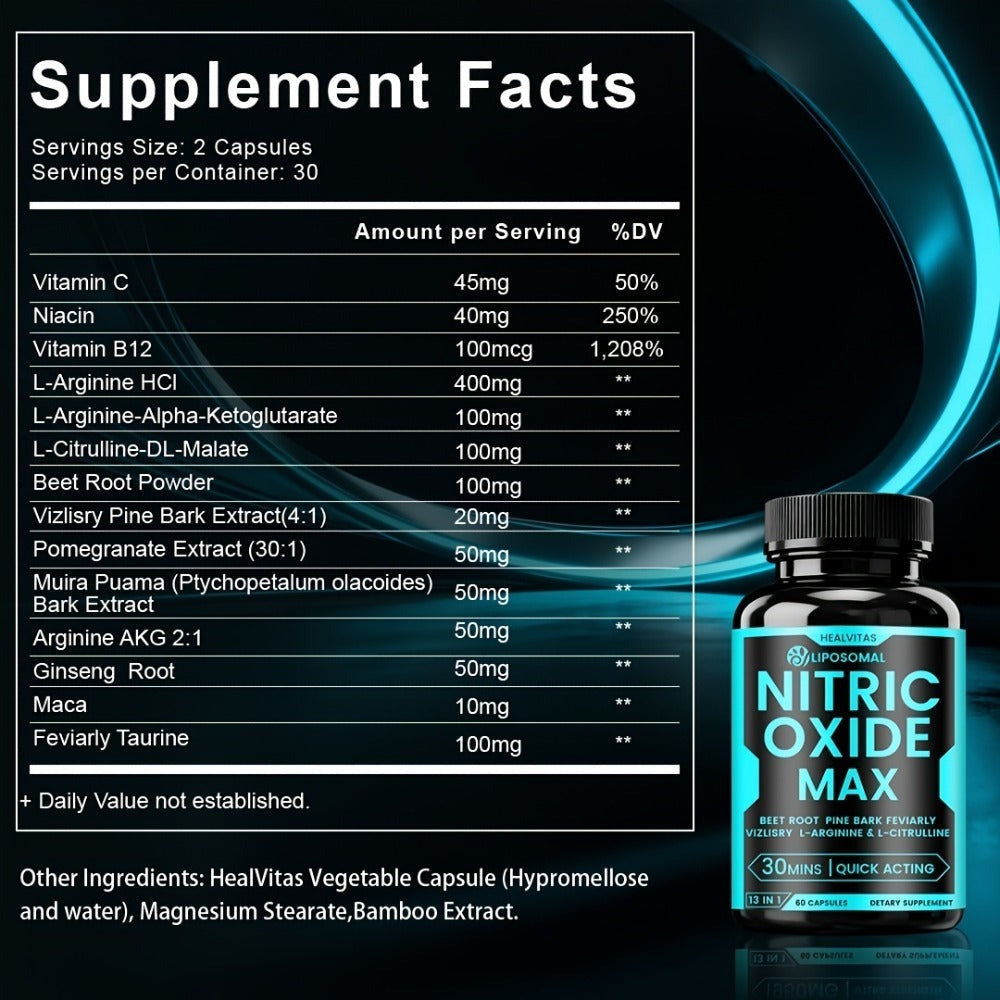L-Arginine L-Citrulline AAKG & Beet Root Capsules 3000mg – Nitric Oxide Booster for Muscle, Blood Pressure & Workout Performance | Caffeine-Free Men's Health Supplement | 1 or 2 Bottle Options