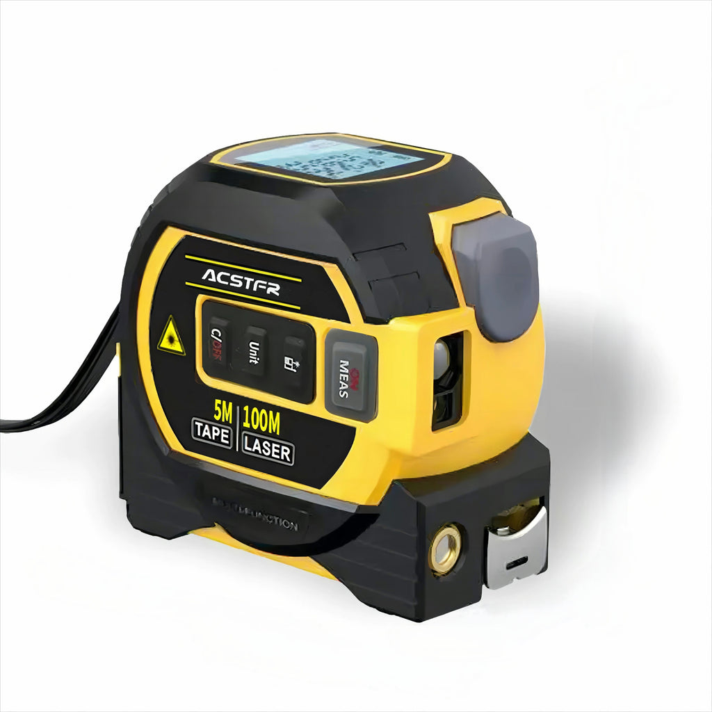 1pc Laser Tape Measure 3in 1 Digital Tape Measure High Precision Laser Rangefinder Steel Tape Measure, Equipped with 2AAA Batteries