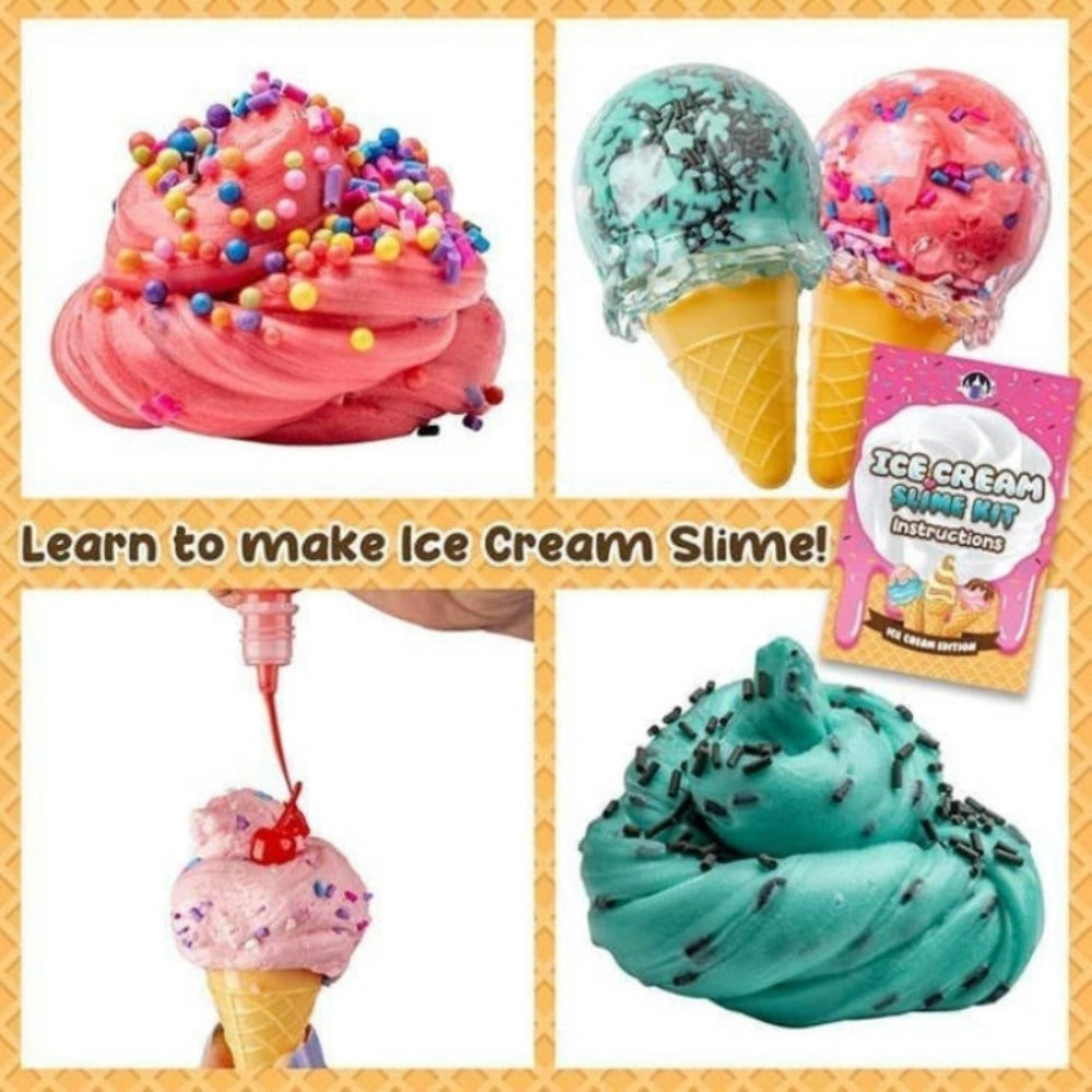 Novelty Slime Toy Ice Cream & Lollipop Set for Kids – Cute Food Shaped Squishy Slime, Fun Party Favors for Christmas Halloween Easter, Sensory Play Gift for Girls & Boys Ages 3+