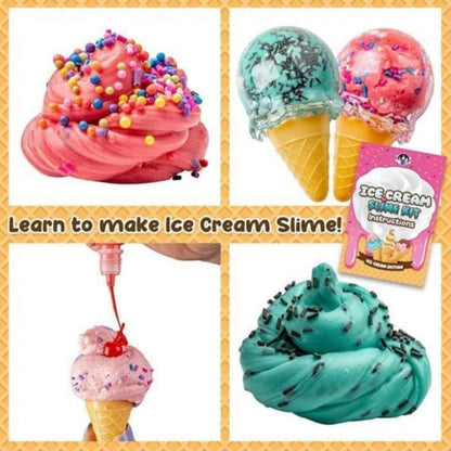 Novelty Slime Toy Ice Cream & Lollipop Set for Kids – Cute Food Shaped Squishy Slime, Fun Party Favors for Christmas Halloween Easter, Sensory Play Gift for Girls & Boys Ages 3+