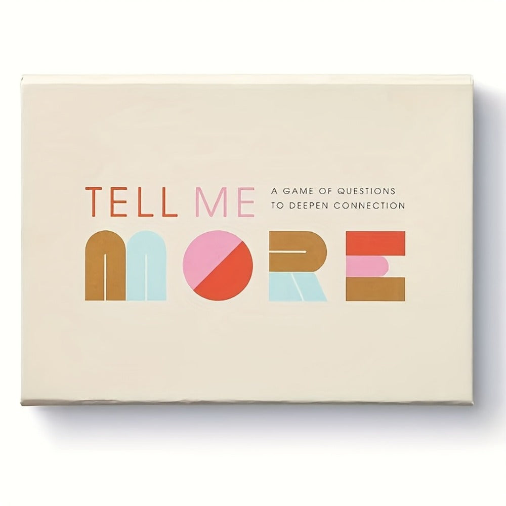 Tell Me More Conversation Card Game – Fun Icebreaker Question Cards for Friends, Family, Couples & Coworkers, Deep Talk Bonding Game for Game Night, Parties & Team Building