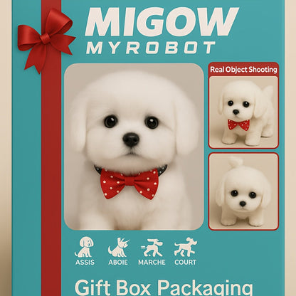 Interactive Robotic White Labrador Puppy Plush Toy | Walks Barks Wags Tail | Realistic Electronic Pet Dog | Gift Box | Birthday Christmas Gift for Kids