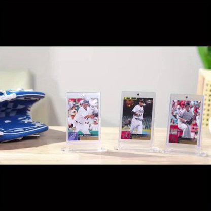 30pt Magnetic Card Holders 30/60 Pack – Clear Hard Plastic One-Touch Trading Card Cases, Protective Display Holders for Baseball, Sports, Pokemon & Game Cards, Bulk Set for Collectors
