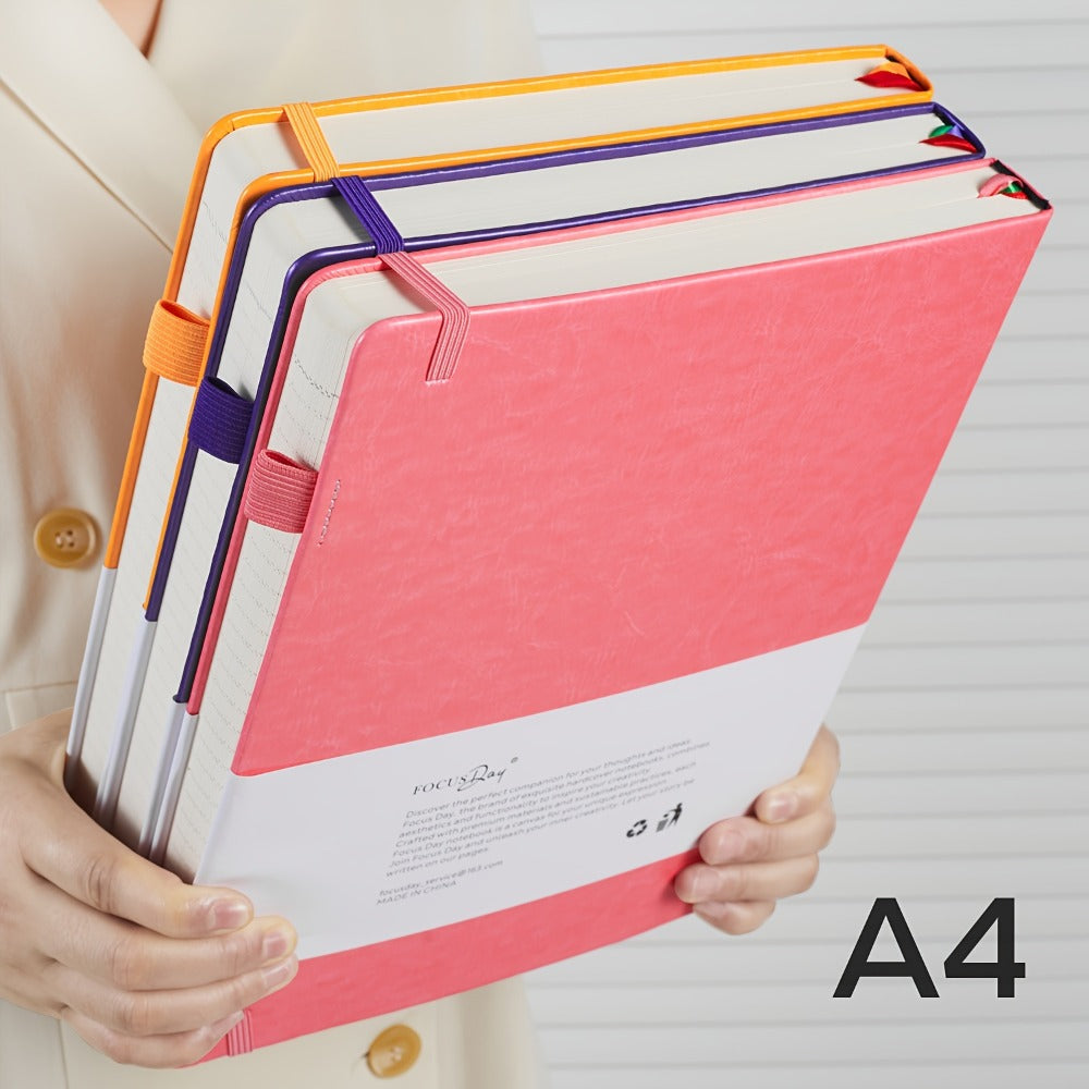 A4 Hardcover Lined Journal Notebook 320 Pages, Faux Leather College Ruled Notebook with 100GSM Thick Pages, 8.5x11 Large Writing Journal for Women Business School