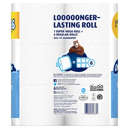 Charmin Ultra Soft Toilet Paper Mega Roll - 2-Ply 200 Sheets per Roll, Soft & Strong Bath Tissue, Available in Mega, Double, 16ct, 30ct, 328ct Bulk Pack Options for Home, Office & Commercial Use