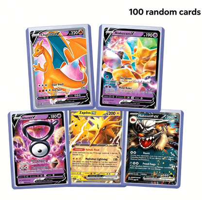 Pokemon Card Bundle 100 or 200 PCS – Confirmed Ultra Rare Pull + 10X Holo & Reverse Holo Cards | Authentic Pokemon TCG Lot Gift Set for Kids Fans & Collectors