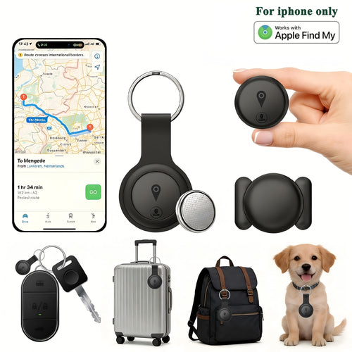 GPS Tracker, Magnetic Smart Locator – Includes Keychain and Magnetic Protective Case, Global Anti-Loss Device, Smart Positioning, No Monthly Fee/No SIM Card Required, IOS Find My Function Only – Suitable for Luggage, Pets, and Wallet Tracking