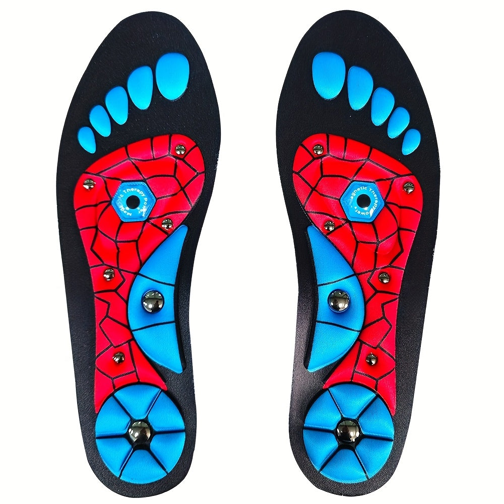 Massage Insoles Acupoint Pressure Foot Massage – Breathable Sweat-Absorbing Flat Foot Insoles for Men & Women, Meridian Stimulation Comfort Insole