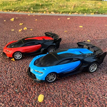 High-Speed Drift RC Car 1:24 Scale with LED Lights 4-Channel Simulation Model Remote Control Car for Kids Boys Girls – Green Blue Black Red Black, Birthday Christmas Halloween Gift Ages 6+