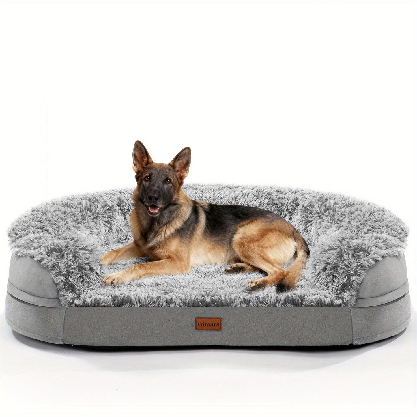 Orthopedic Dog Bed Egg Foam Ultra Soft Washable Cover for Large Medium Small Dogs Aging Pets Rectangle Semicircle Anti-Slip Joint Relief Pet Bed