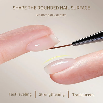 Builder Gel Nail Extension Base 4-in-1 XEIJAYI 2pcs 15ml - Leveling Reinforcement Sealing Adhesion Alcohol-Free Construction Primer Gel for Nail Salons & DIY Strengthening Base Coat 0.51oz Each