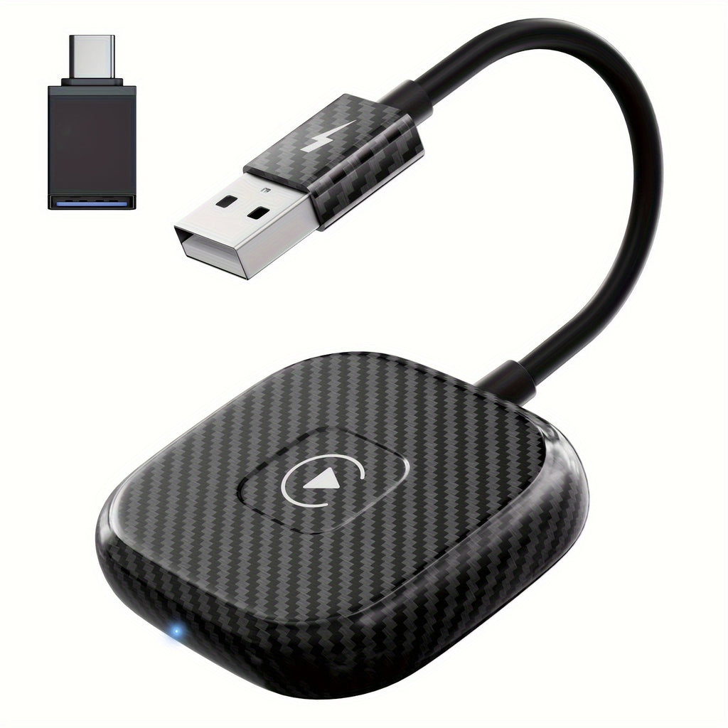Portable Wireless Adapter Carplay Wired to Wireless Plug And Play Connect Wireless Dongle USB Car Converter for iPhone IOS 10+, Suitable for 2016 And Later Car