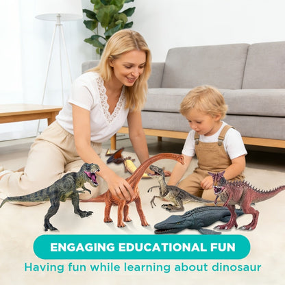 Jumbo Dinosaur Toys Set of 6 – Realistic Large Dinosaur Figures for Kids, Dino World Playset for Boys & Girls Ages 3+, Birthday & Christmas Gift