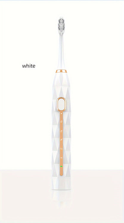 IPX8 Sonic Electric Toothbrush with 8 Replacement Brush Heads — Metal Shaft, USB Rechargeable 500mAh, Travel Case & Holder, Deep Plaque Removal for Adults Men & Women, 5 Colors
