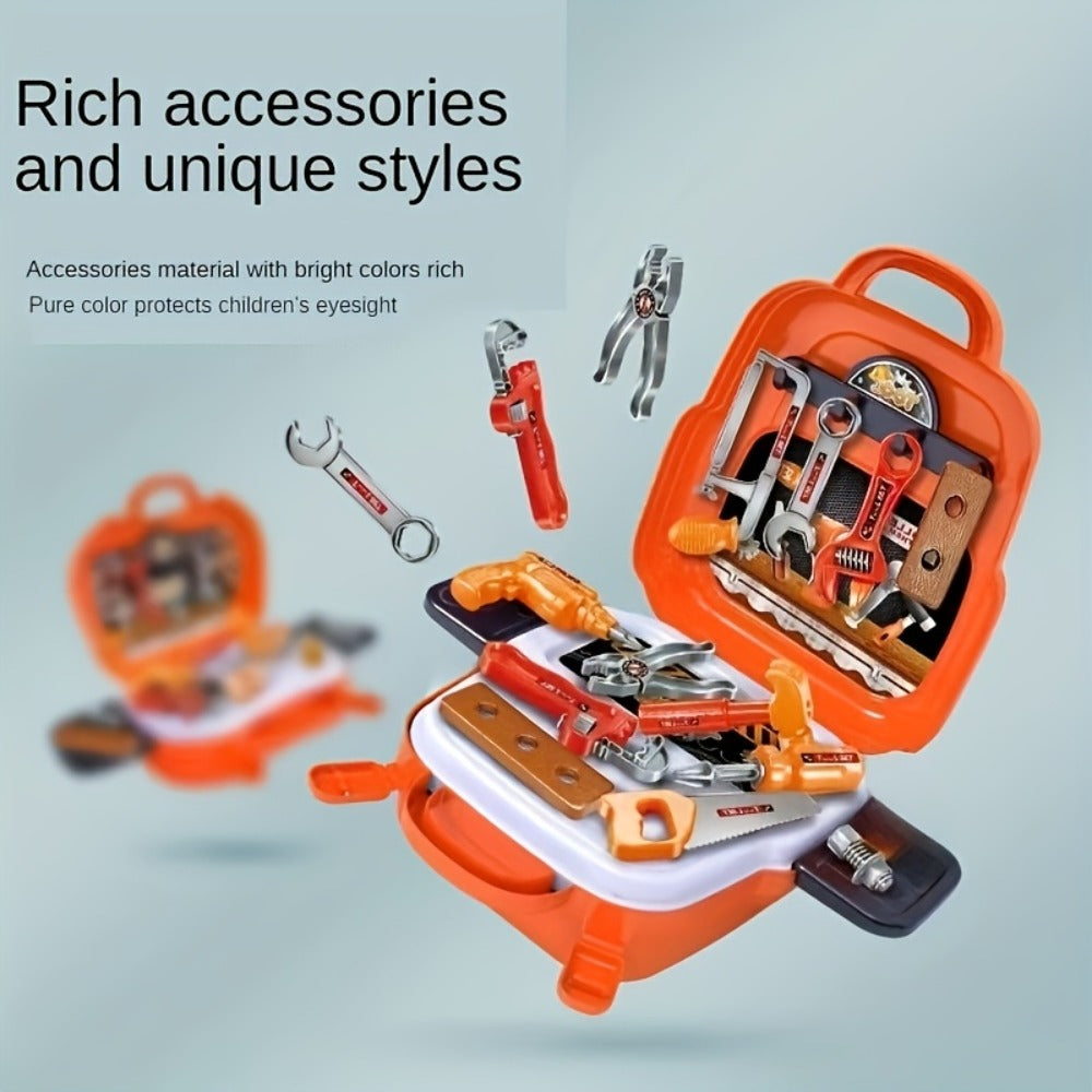 Kids Tool Backpack Set 22pcs for Boys – Pretend Play Home Repair Tool Kit with Carrying Backpack | Toddler Construction Toy with Hammer Wrench Screwdriver, Birthday & Christmas Gift for Boys Ages 3 4 5 6