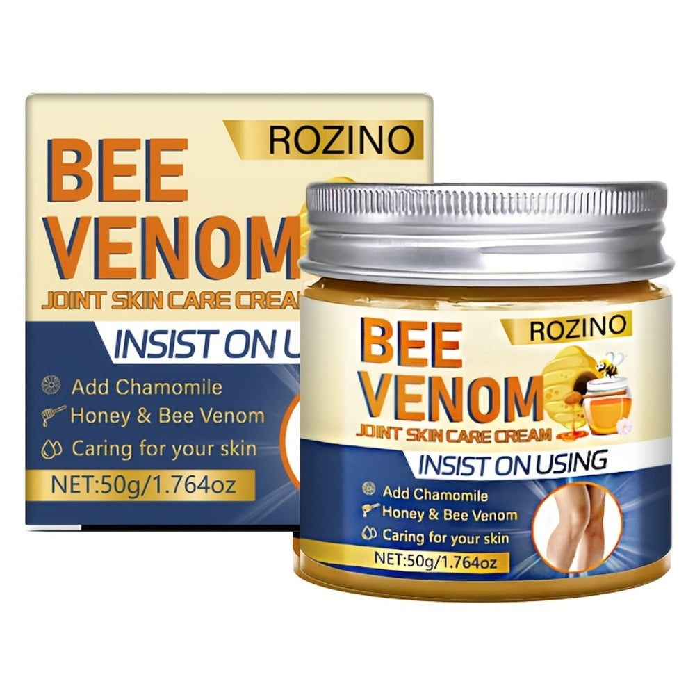 Bee Venom Cream for Joint & Skin Care 3 Pcs 50g Each - Moisturizing Brightening Body Cream with Vitamin C for Dry Rough Skin on Arms Legs Knees Ankles Elbows Unisex Daily Body Moisturizer