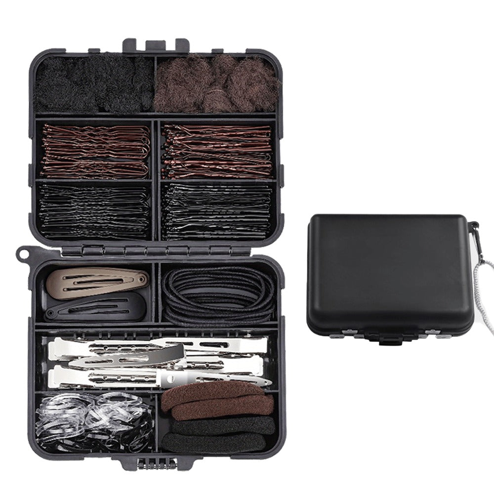 163pcs Hair Ties & Clips Set Dance Styling Kit with Hair Nets Bobby Pins Snap Clips Complete Hair Accessories for Girls Dance Competition Recital Performance