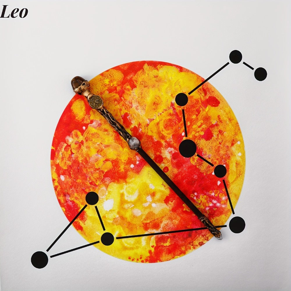 Zodiac Crystal Magic Wand with Gift Box – Handmade Astrology Wand All 12 Signs Aries Taurus Gemini Cancer Leo Virgo Libra Scorpio Sagittarius Capricorn Aquarius Pisces Cosplay Party Decor Birthday Gift