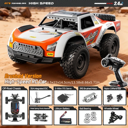 RC Off-Road Car 1:14 Scale 4WD High Speed for Adults Teens – Carbon Brush 38KM/H or Brushless PRO 50-70KM/H All-Terrain Remote Control Racing Truck Hobby Grade Birthday Christmas Gift Enthusiasts