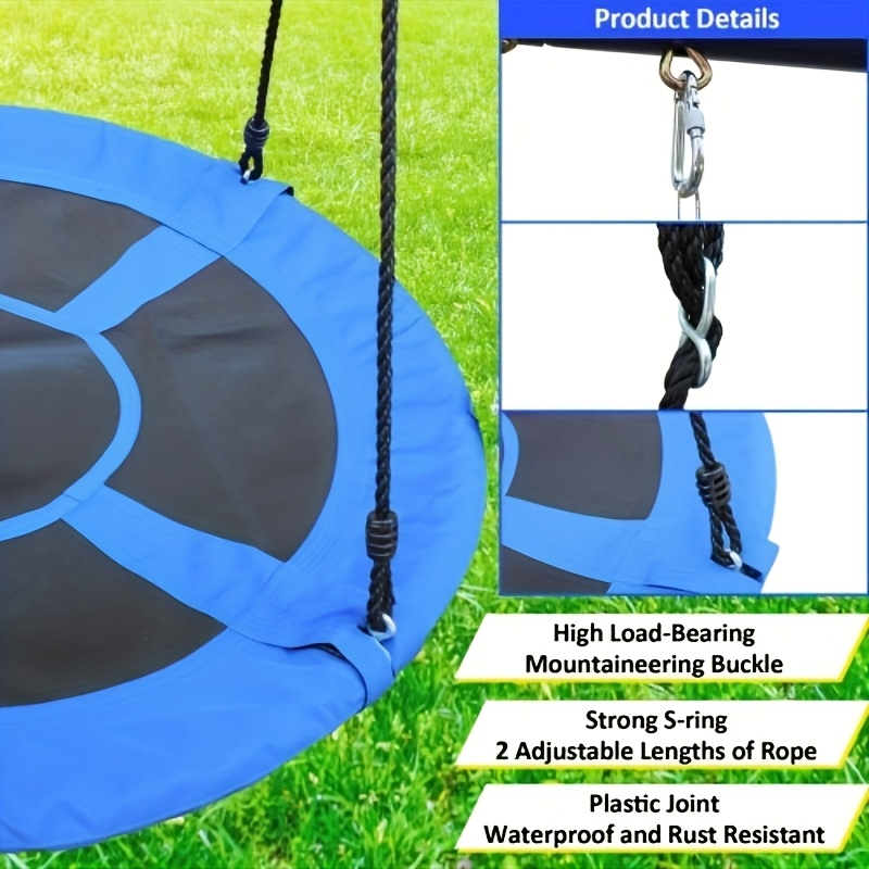Heavy Duty A-Frame Metal Swing Set for Backyard with 2 Swings Slide Glider Seesaw Disc Seat Outdoor Playset for Kids Toddlers Backyard Play Structure