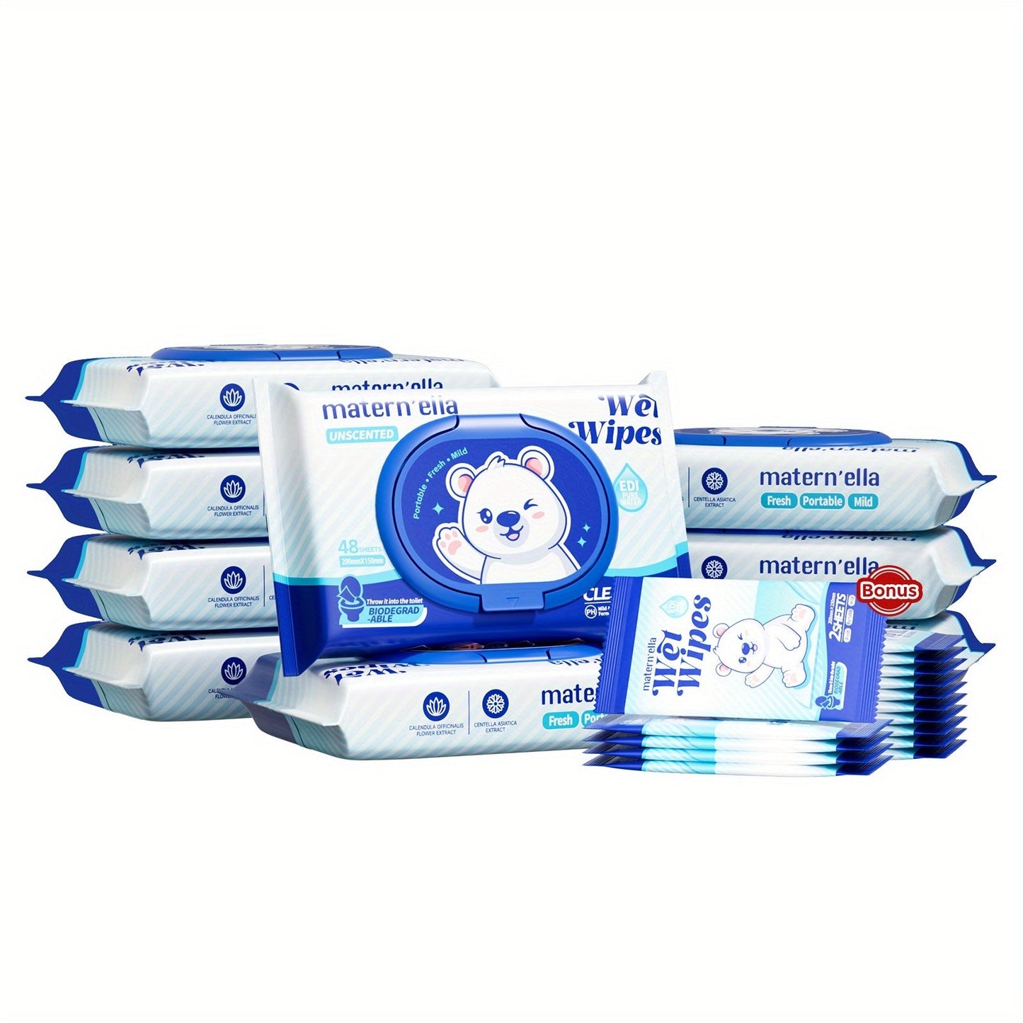 Flushable Wet Wipes with Probiotics – Plant-Based Fibers, Fragrance Free, Sewer Safe, Soft & Thick Disposable Butt Wipes for Adults, Incontinence & Personal Care (1/3/5/6/8/9/15 Packs)