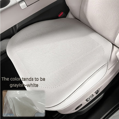 Luxury Car Seat Cushion, Full Surround Seat Cover, Nappa Leather Car Seat Pad, Front Seat Cushion Rear Seat Cushion, Car Interior Seat Pad, Non-Slip, Breathable, All-Season Universal, Car Seat Cover