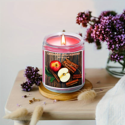 Scented Candle Soy Wax – Pumpkin & Apple Cinnamon Fall Autumn Jar Candle, 7.2oz 50+ Hour Burn, Cozy Home Fragrance Gift for Women & Men, Friends, Family & Coworkers, Christmas & Valentine's Day